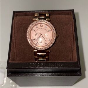 Michael Kors Rose Gold Watch with Crystal Embellishments